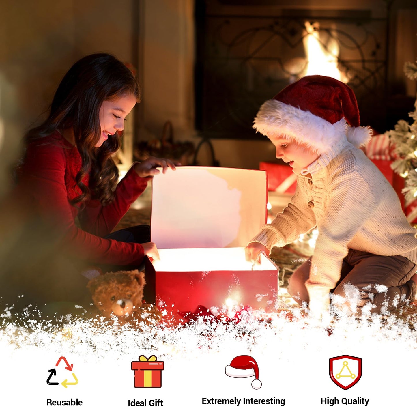 ROSAUI Santa Hats Beard and Wig Christmas Decorations Premium Adult Santa Claus Costume Set for Festive Celebrations | Complete Look for Merry Christmas