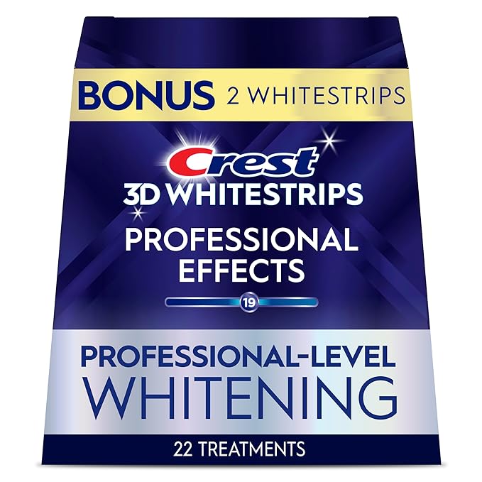 Crest 3D Whitestrips Professional Effects – Teeth Whitening Kit, 22 Treatments (20 + 2 Bonus), Each with 1 Upper/1Lower, 4...