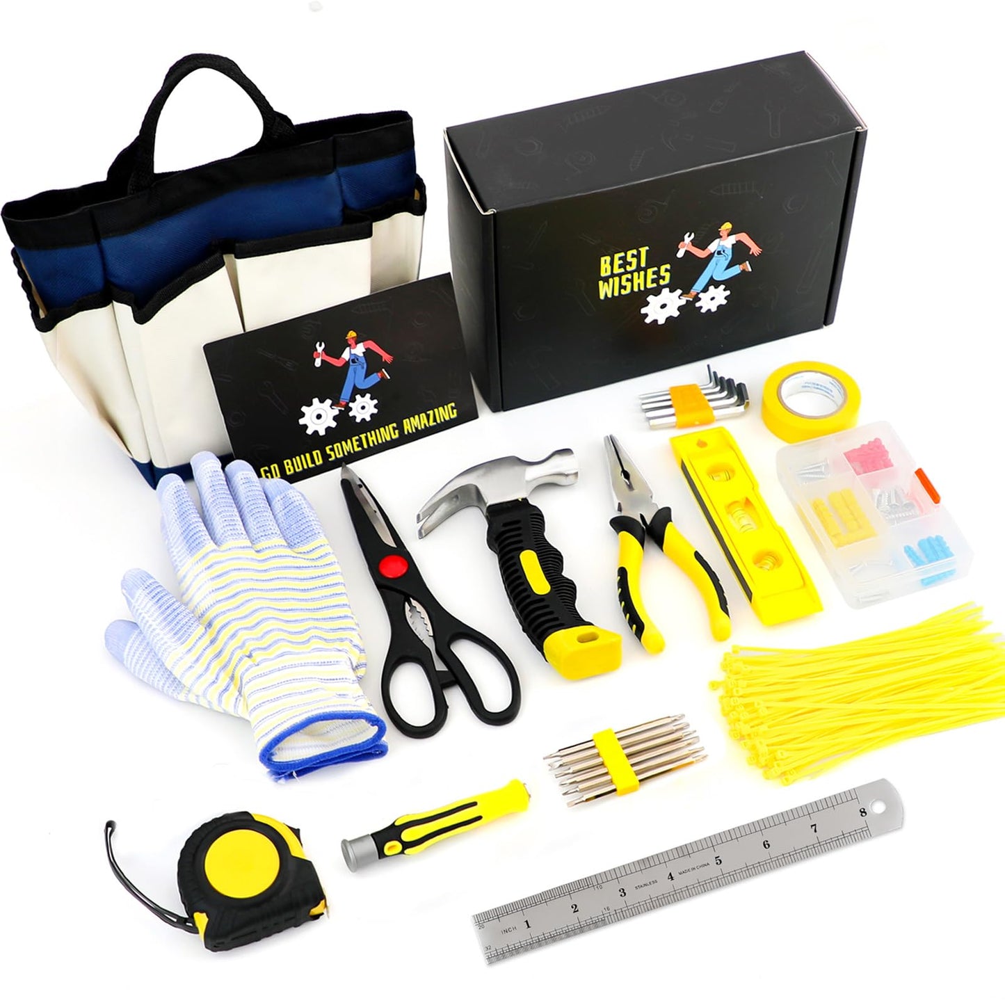 Gifts for Teen Boys, Christmas Gifts for Him 10 11 12 13 14 15 16 17 18 Year Old, Teenage Tween Boy Birthday Gifts Ideas for Son Boyfriend Husband Unique Housewarming Hand Tool Set