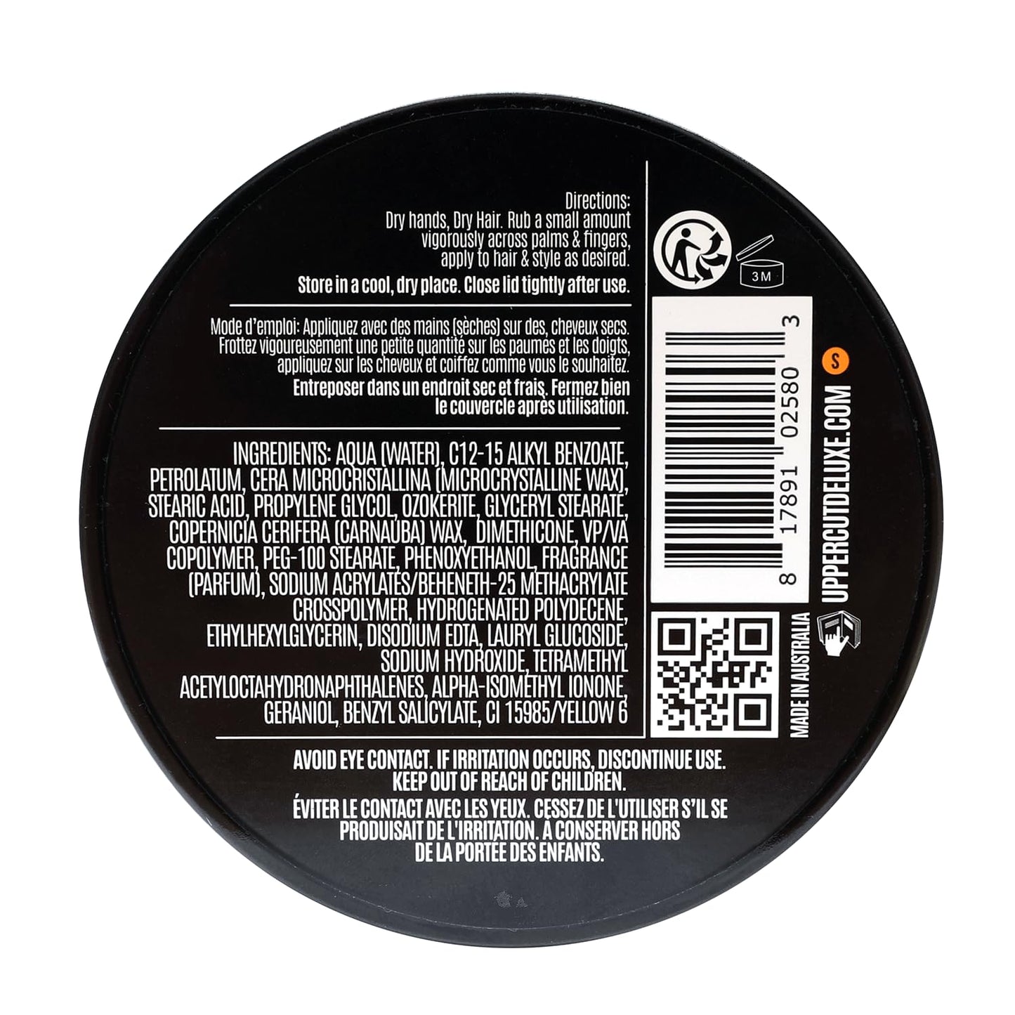 UPPERCUT DELUXE Texture Cream -Flexible, Reworkable Styling Cream for Men - Natural Matte Finish, Pliable Hold, Lightweight Hair