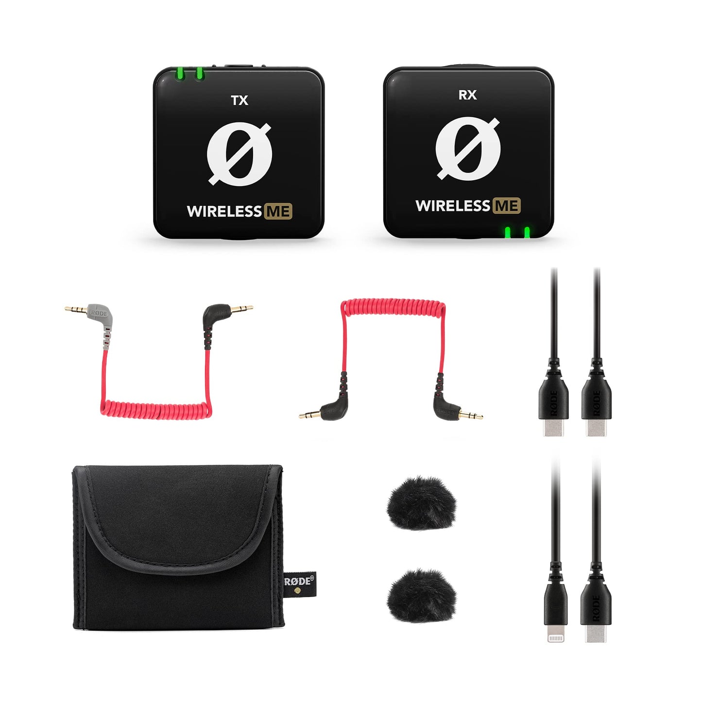Rde Wireless Me Ultra-Compact Wireless Microphone System With Built-In Microphones, Gainassist Technology And 100M Range For Fil
