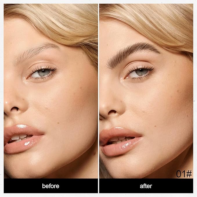 Anglicolor Microblading Eyebrow Pen, Liquid Eyebrow Pen, Square Angled Eyebrow Brush Natural Hair-Like Brow, Long-Lasting, Waterproof Eye brow Pencil for Women and Girls Makeup (01 Caramel Blonde)