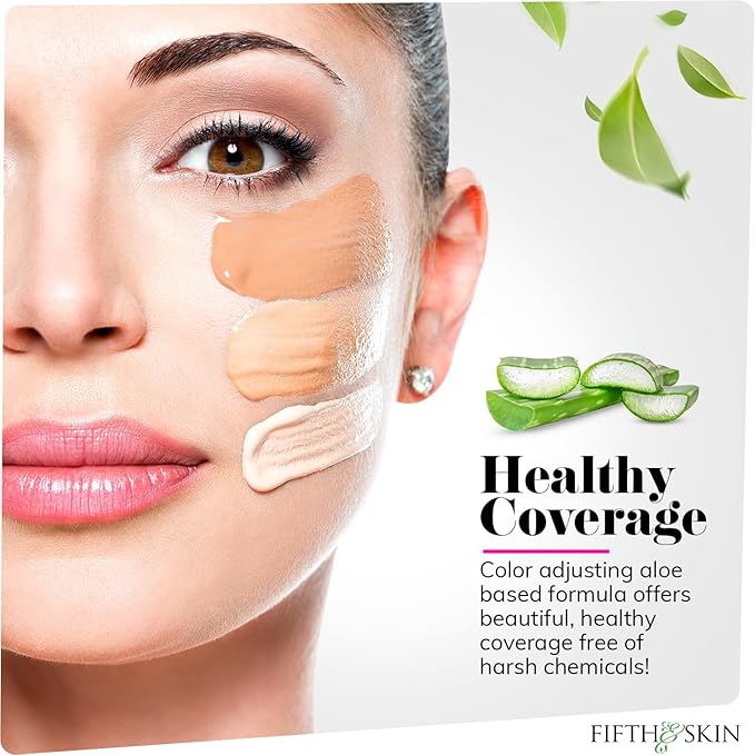 Fifth & Skin: Better’n Ur Skin Liquid Foundation (BURNT SIENNA) - Natural, Organic, Vegan, Cruelty-Free - Gluten-Free Beauty with Buildable Coverage and Palm-Free Luxury - 1 oz