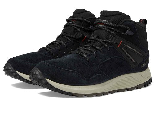 Merrell Men's Wildwood Mid Leather Waterproof, Black, 9