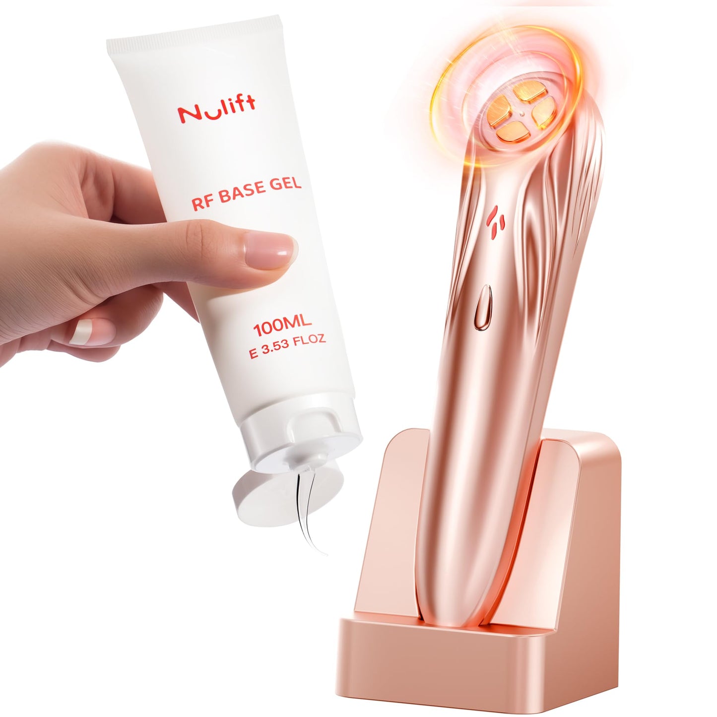 Radio Frequency Skin Tightening Device, Professional Wireless Home RF Face Machine for Anti-Aging, Wrinkle Reduction, Lifting, F