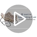 SWITTE Outdoor Rocking Chair, Oversized Patio Papasan Rocker, Comfy Wicker Reading Lounge, Indoor Egg Chair for Bedroom, L...