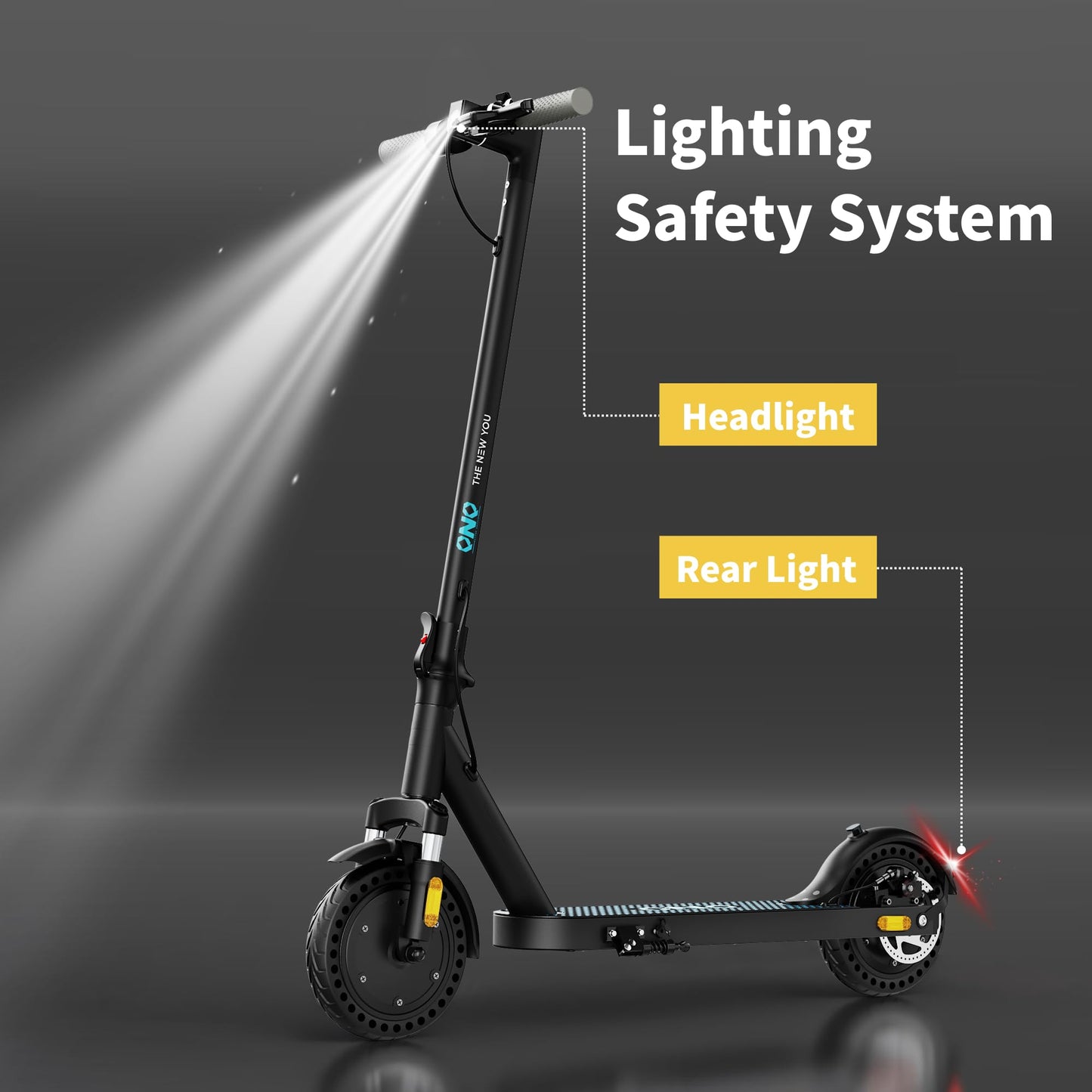 QNQ Climber 1000W Dual Motor Electric Scooter - 35% Hill Climb, 19mph Speed, 30 Mile Range, 8.5" Soild Tires, Dual E-Brakes, 220LBS Load, E-Scooter for Adults and Teens
