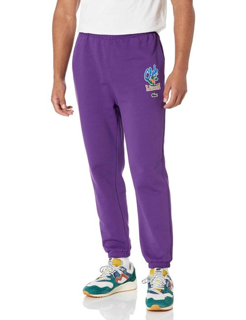 Lacoste Men's Club Graphic Jogger Sweatpants, ACAI, X-Small
