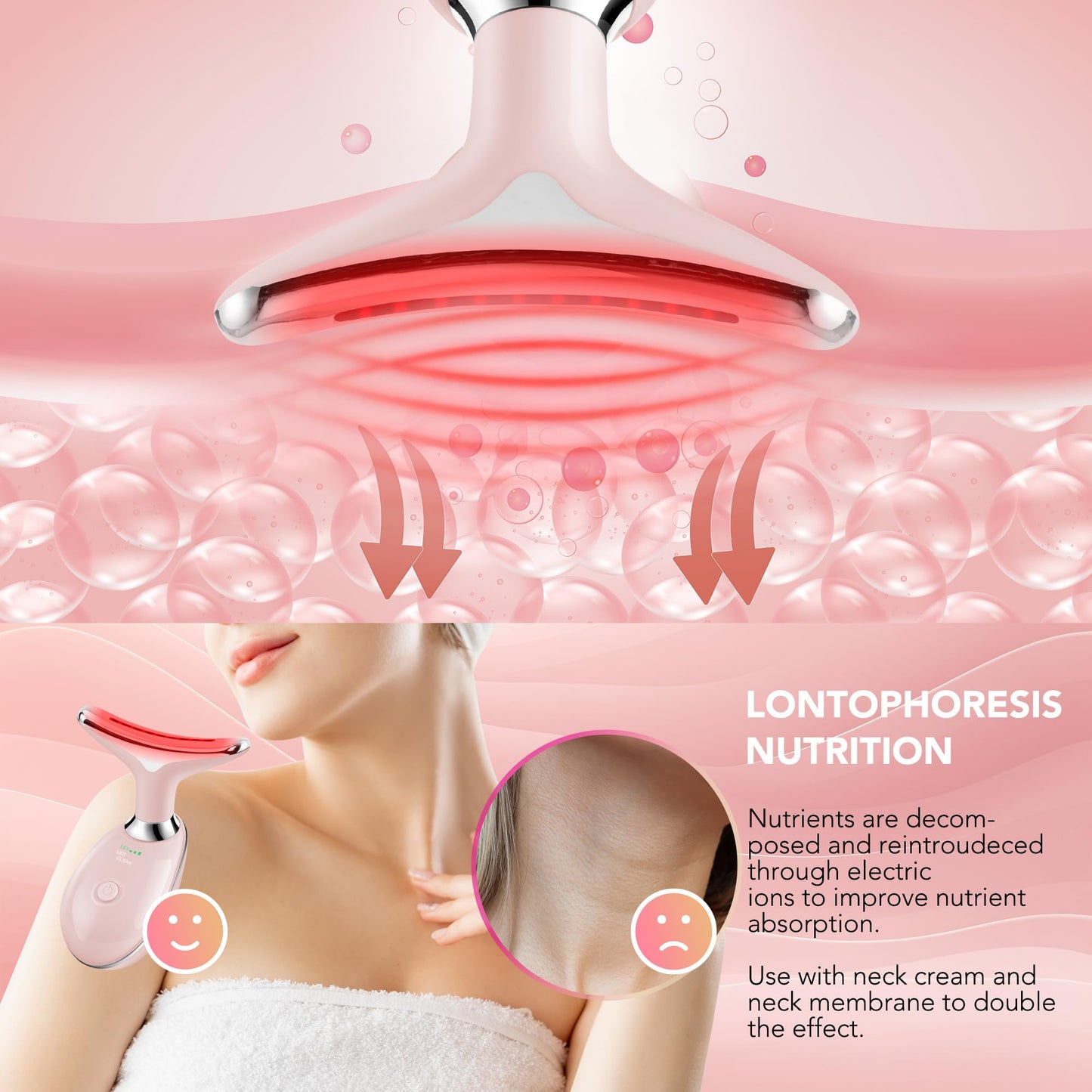 Red-Light-Therapy-for-Face, Facial Massager Wand Tool with 7 Color - Birthday, Christmas, Mothers Day, Valentines Day, Self Care