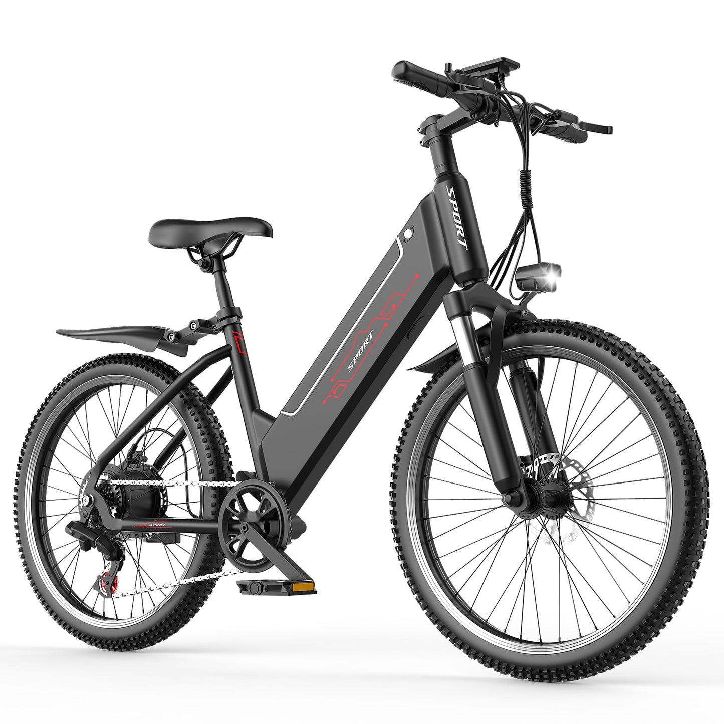 Pikabike Electric Bike for Adults, 1500W Motor Peak Ebike, 480Wh Removable Battery E Bike, Max 65Miles 28MPH, 26" Electric Mountain Bike, 7-Speed & Front Suspension, Electric Bicycle for Commute