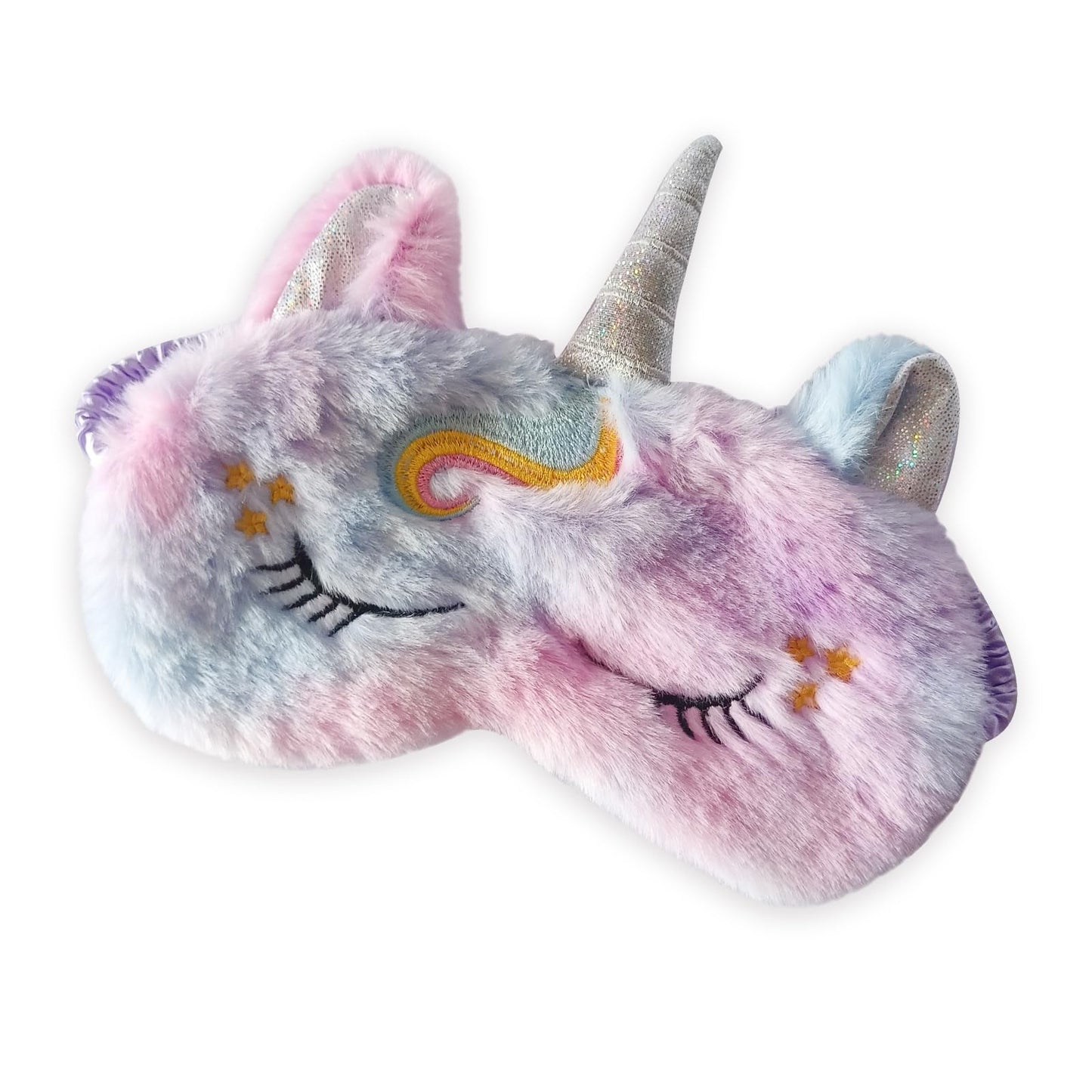 Cute Animal Sleeping Mask Soft Plush Blindfold Cute Rabbit Panda Koala Eye Cover Eyeshade for Kids Teens Girls Women (Purple Horse)
