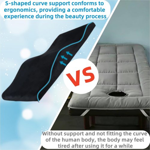Lash Bed Foam Cushion & Ergonomic Massage Topper with Removable Cover - High Density Foam, Soft Touch & Short Plush for Salon (28 INCH)
