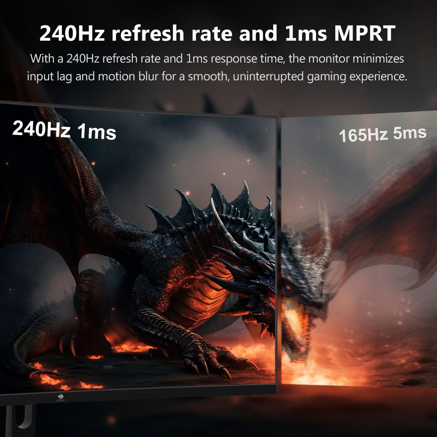 Z-Edge 32 inch Curved PC Gaming Monitor, FHD 1080P 240Hz Curved Monitor,1500R Computer Monitor, MPRT 1ms Monitor, FreeSync, Low Blue Light, UG32P 1X DP and 2X HDMI