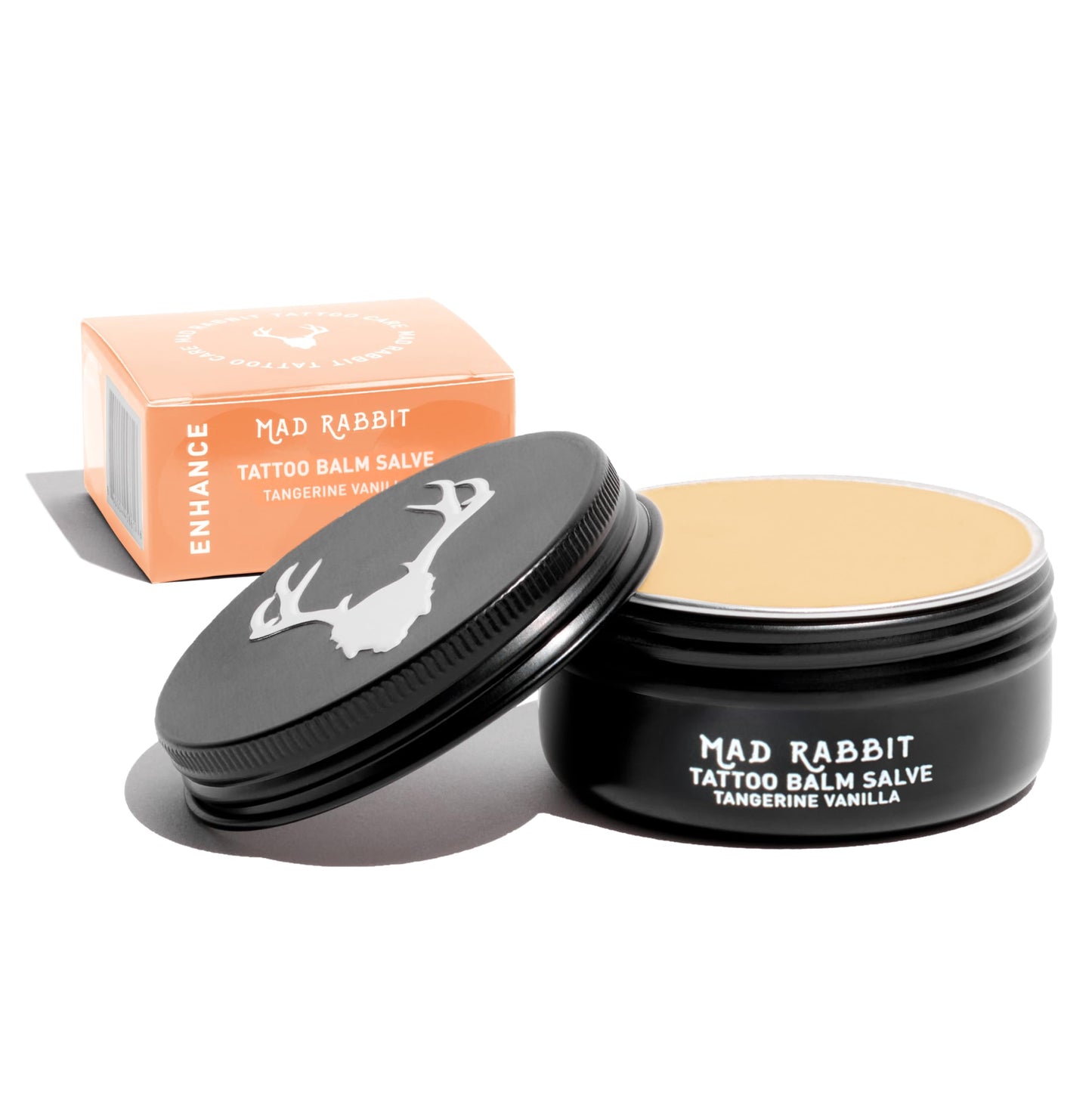 Mad Rabbit Tangerine & Vanilla Balm Salve - Tattoo Balm & Aftercare Cream, Color Enhancement that Revives Old Tattoos, Hydrates