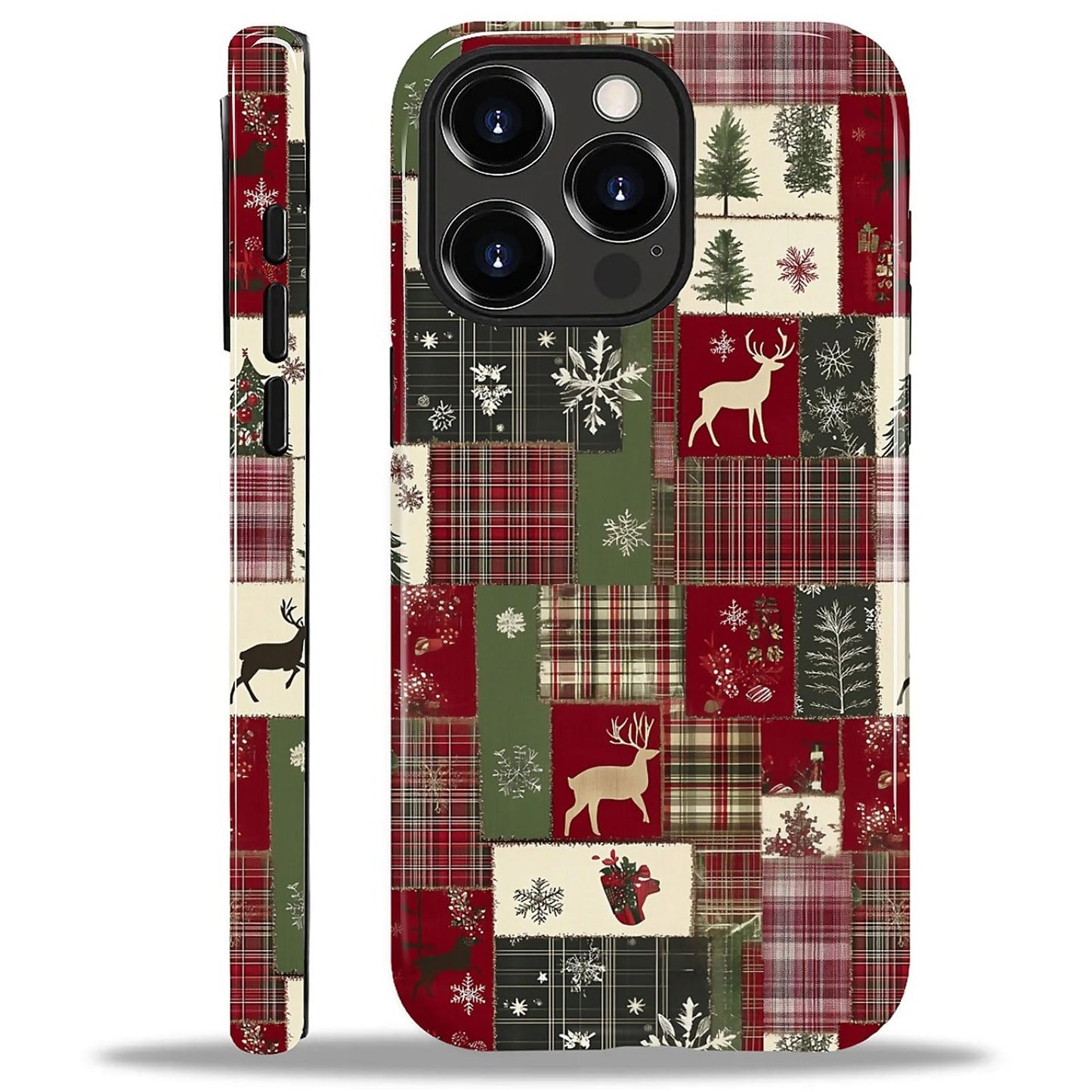Goodsprout for iPhone 14 Pro Max Case,Hybrid 2-Layer Hard Shell + Silicone Protective Case -Resistant Shockproof- Christmas Tree