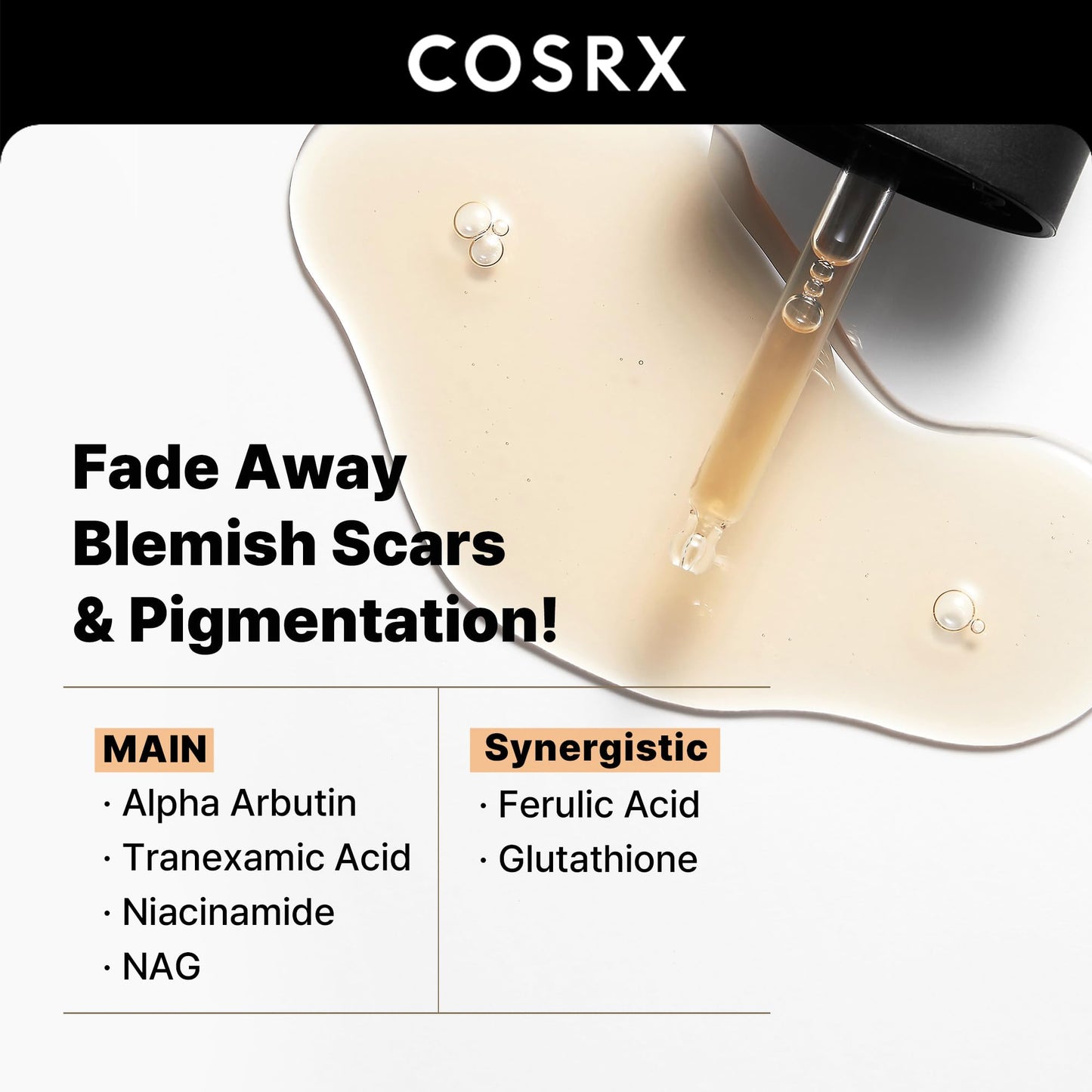 COSRX 2% Alpha Arbutin Discoloration Care Face Serum with Niacinamide, Glutathione & Tranexamic Acid, 1.7 fl oz - Serum for Face