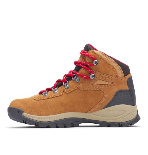 Columbia Womens Newton Ridge Plus Waterproof Amped, Elk/Mountain Red, 10