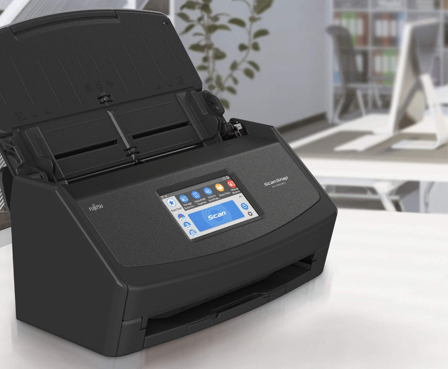 Fujitsu Scansnap Ix1500 Color Duplex Document Scanner With Touch Screen For Mac Or Pc, Black (2018 Release)