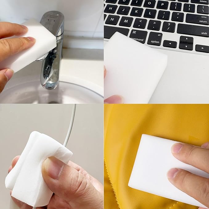10pcs Magic Sponge Eraser Extra Thick Long Lasting Melamine Cleaning Sponge Bulk - Multi-Surface Electric Wash Foam Cleaning Pads - Bathtub, Floor, Base, Bath, Wall Cleaner (10)