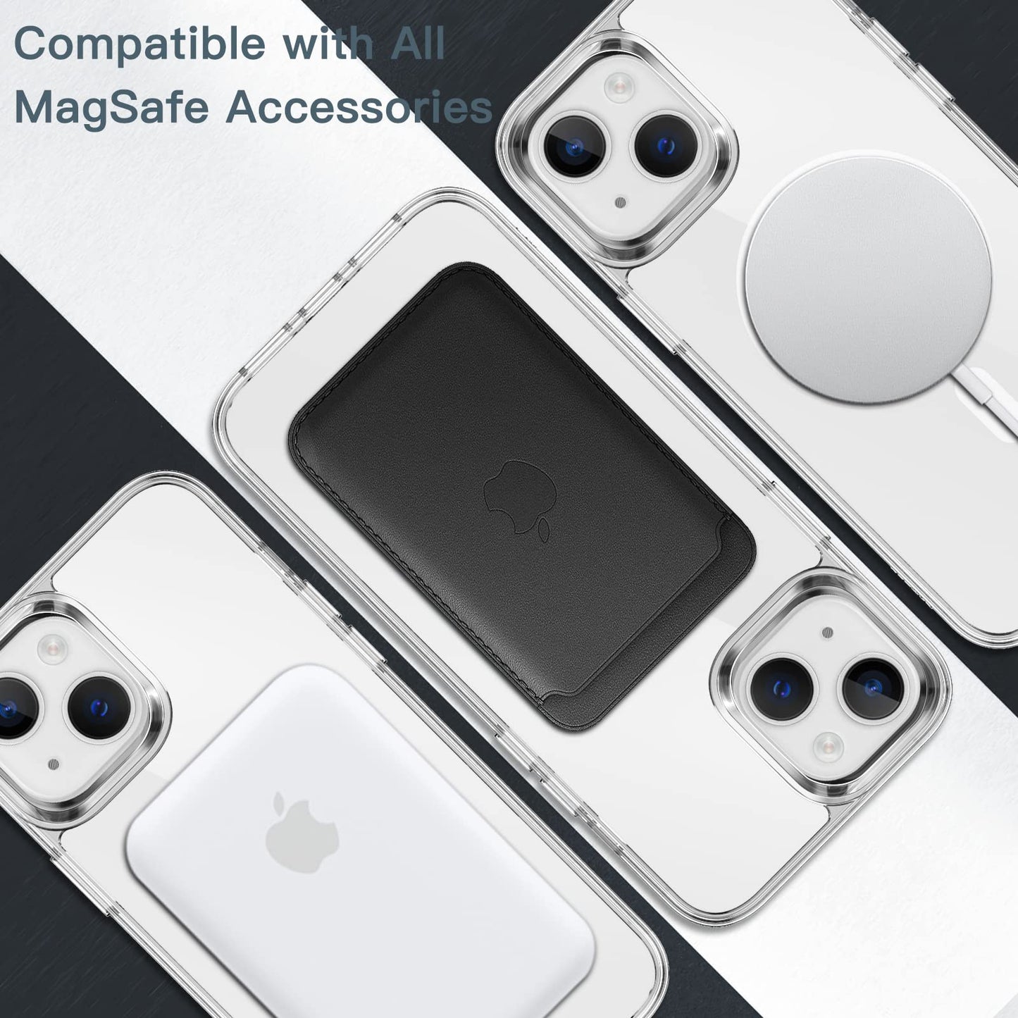 Jetech Magnetic Case For Iphone 14 6.1-Inch Compatible With Magsafe Wireless Charging, Shockproof Phone Bumper Cover, Anti-Scrat