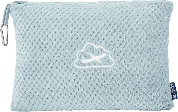 BEDELITE Travel Blanket with Bag, Ultra-Soft Jacquard Fleece Blanket with Luggage Sleeve & Backpack Clip, Airplane Blanket...