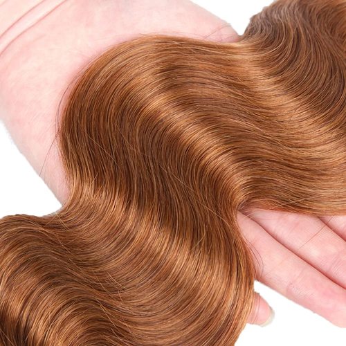 #30 Brown Bundles Human Hair Body Wave Bundles 26 26 26 Inch 3 Bundle Unprocessed Brazilian Virgin Hair Light Brown Body Wave Human Hair Extensions 50 Gram Per Bundle