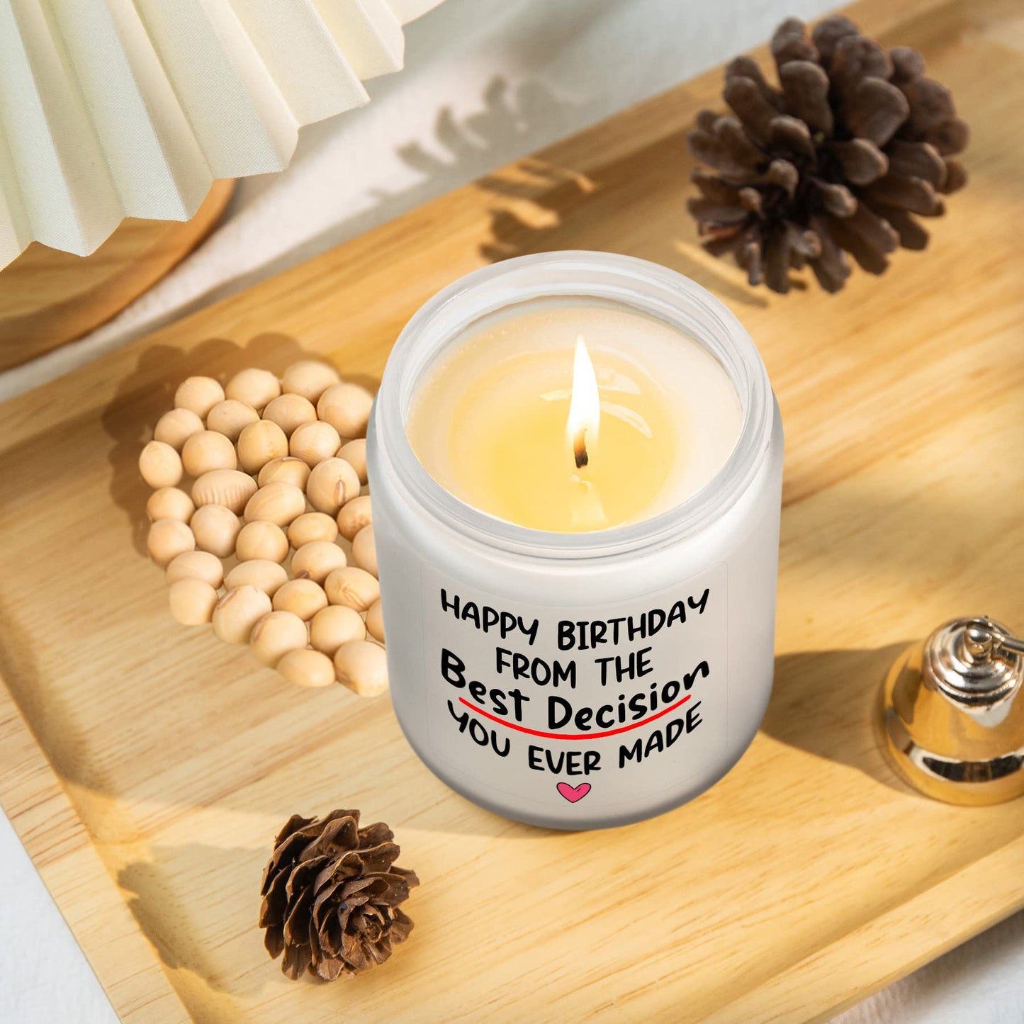 Birthday Gifts for Wife from Husband- Happy Birthday Gift Ideas for Her Him- Funny Women Birthday Gifts for Girlfriend from Boyfriend - Lavander Scented Candles