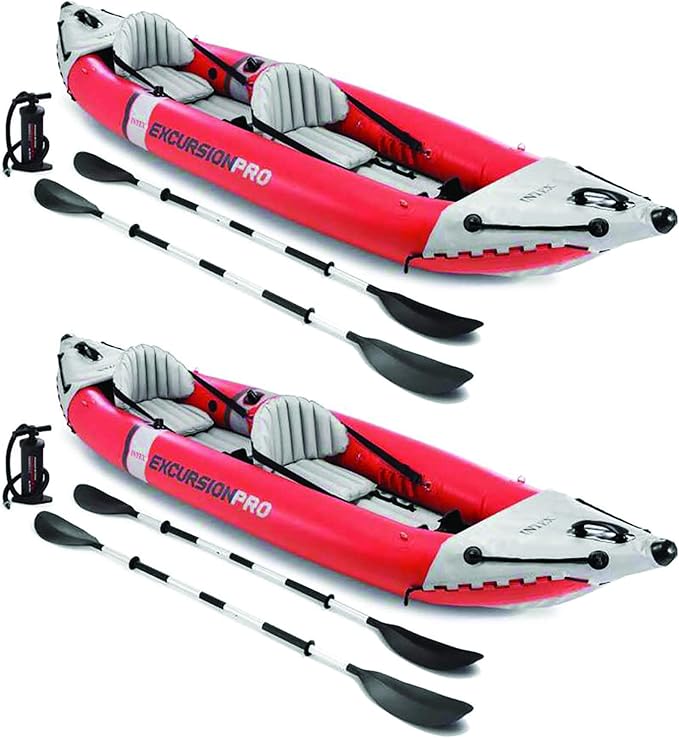 INTEX 68309EP Excursion Pro K2 Inflatable Kayak Set: Includes Deluxe 86in Kayak Paddles and High-Output Pump – SuperTough ...