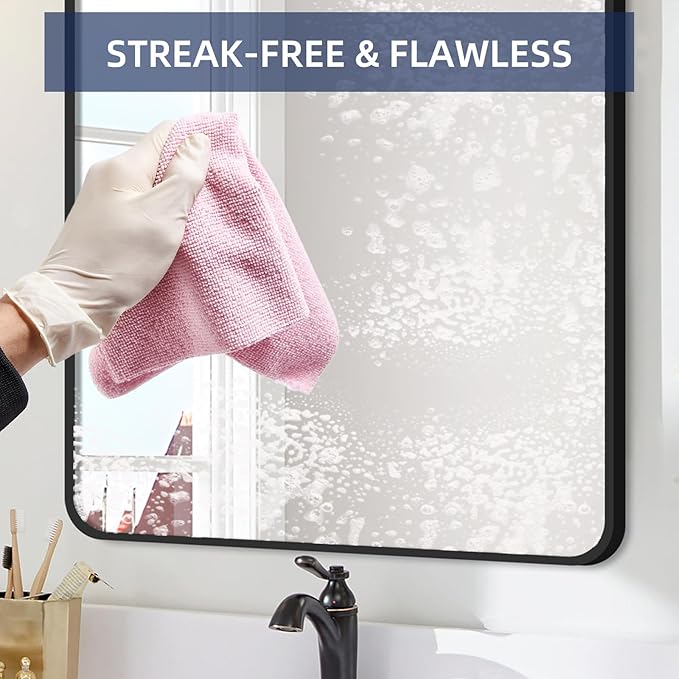 Microfiber Cleaning Cloth Roll - 85 Pack, Tear Away Microfiber Towels, 12" x 12", Reusable, Washable, Streak Free, Ultra Absorbent Dish Rags for Car, Home, Garage or Shop (Pink)
