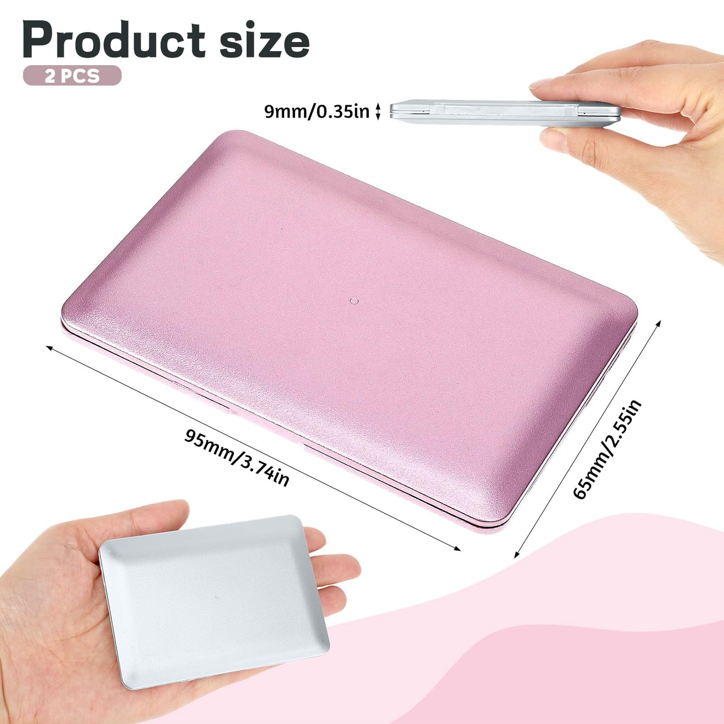 Mini Laptop Mirror, 2 Pcs Mini Compact Mirror Pocket Size Laptop Shaped Makeup Mirrors Portable Small Folding Computer Mirrors f