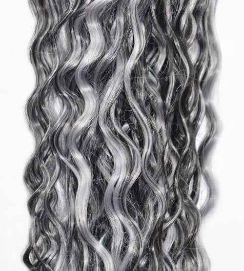 Condescension Bundles Human Hair 18 20 22" inch Jerry Curly Human Hair Bundles Highlight Grey Unprocessed Quick Weave Hair for Black Women