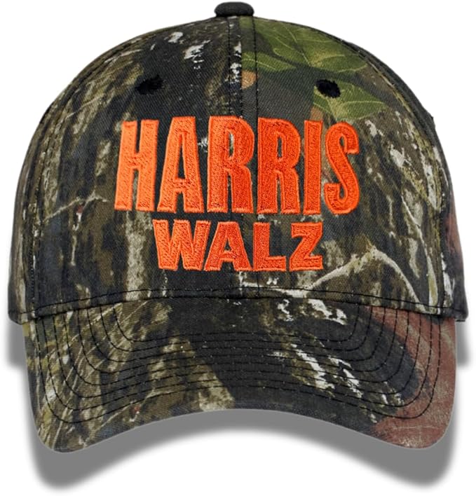 Mossy Oak Harris Walz 2024 Camo Hat – Mid-Profile, Structured, Durable 60/40 Cotton-Poly Blend, Adjustable Velcro Closure,...