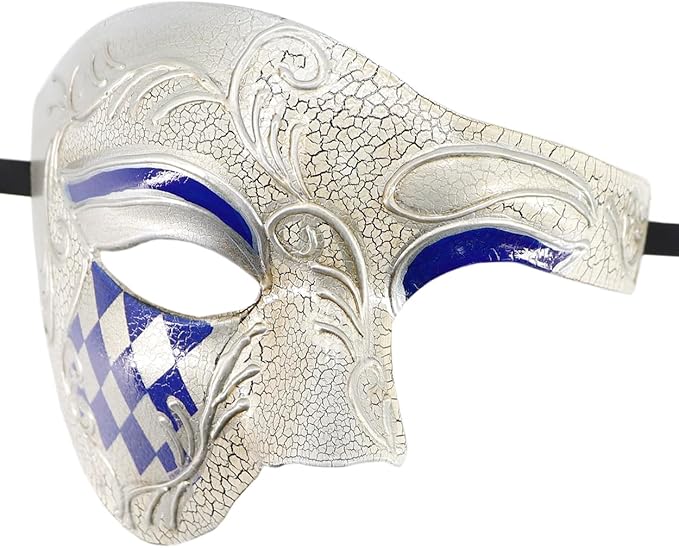 Coolwife Masquerade Mask Vintage Phantom Of The Opera One Eyed Half Face Costume