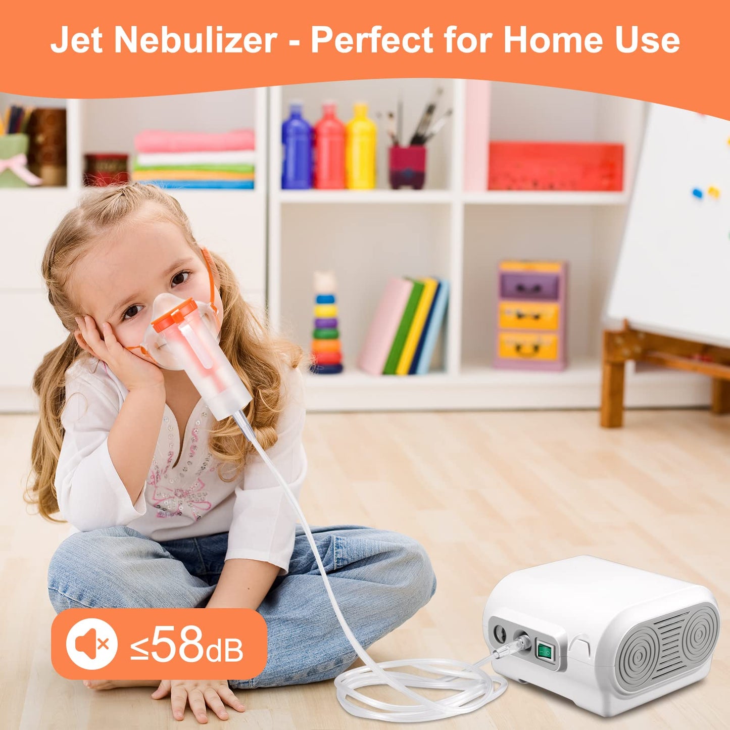 Portable Compressor Nebulizer - Personal Nebulizer Machine for Adults and Kids - Jet Nebulizers Cool Mist Steam Inhaler Nebulizer with 1 Set Accessories