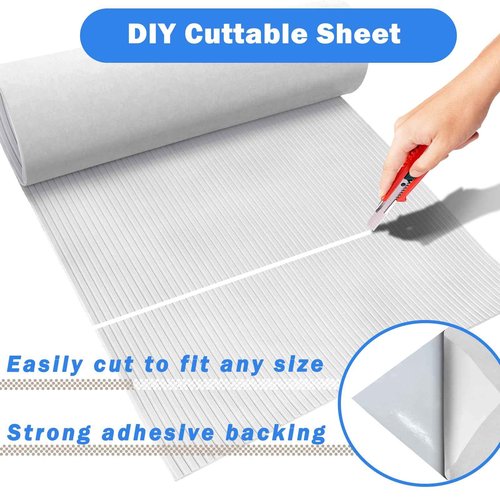 HZCHIONE Boat Flooring EVA Foam Boat Decking White 94"x35" Non-Slip Boat Mat Self-Adhesive Foam Boat Deck Flooring Carpet Mat Rolls for Kayak Deck Boat Yacht Flooring Motorboat