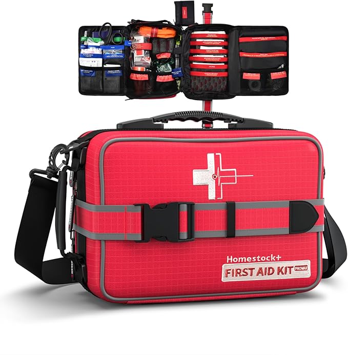 Advanced Comprehensive First Aid Kit with Well Organized Labelled Compartments Removable MOLLE System First Aid Trauma Kit...
