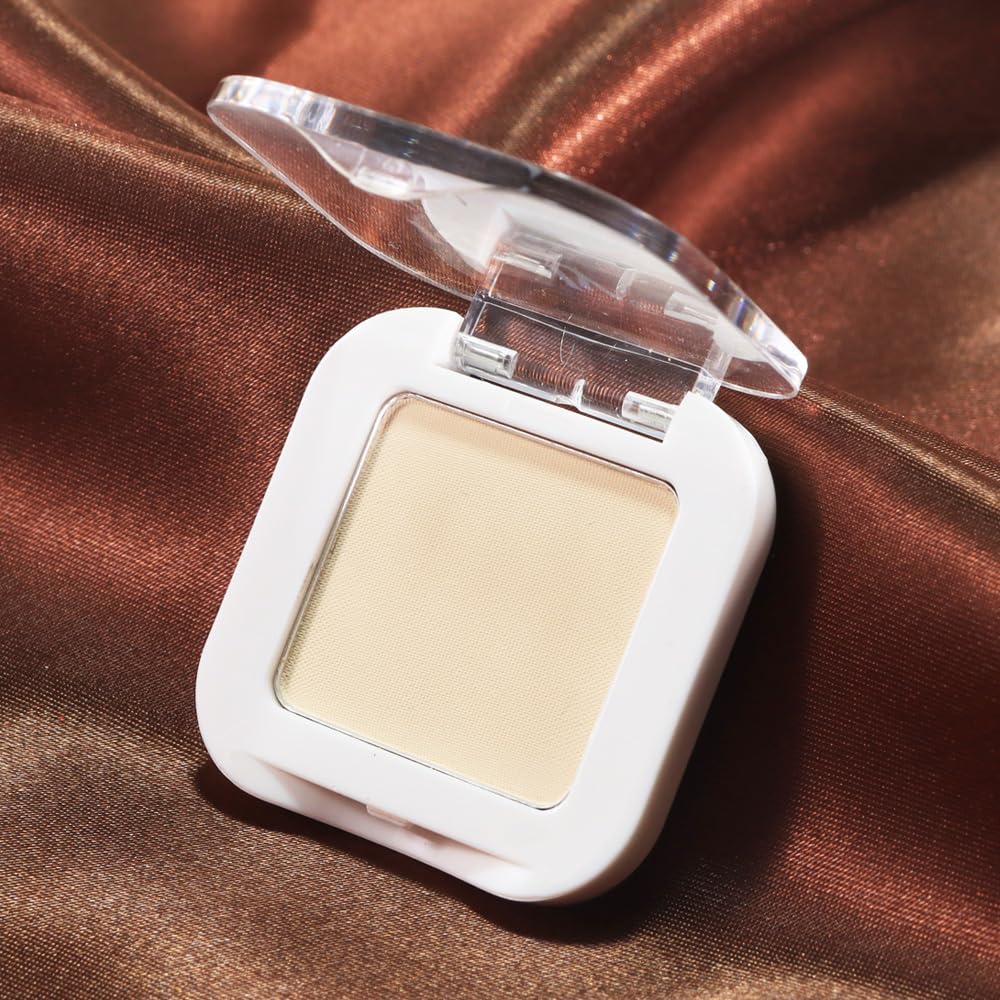 HHLTOH Buildable Matte Eyeshadow Makeup Palette Single - French Vanilla Shades | Creamy Pressed Powder for Easy Blending | Mini