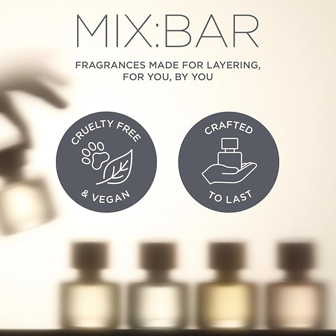 MIX:BAR Vanilla Bourbon Body Mist Spray, Hair Mist Perfume + Linen Spray for Women + Girls - Fragrance Notes of Vanilla Bean, Sandalwood, Jasmine + Bergamot - Vegan + Cruelty Free - 5oz.
