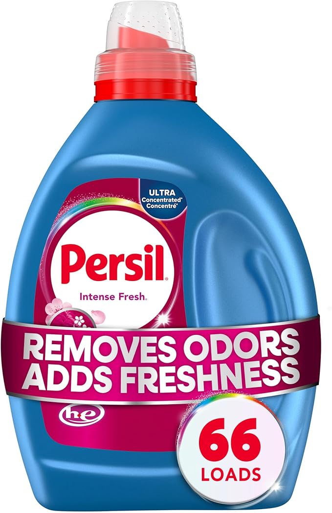 Persil Intense Fresh Everyday Clean, Liquid Laundry Detergent, High Efficiency (HE), Deep Stain Removal, Ultra Concentrated, 50 fl oz, 66 Loads