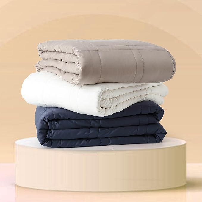 Baloo Weighted Blanket for Adults 20 lb (Moss, 60"x80") | Cool & 100% Cotton | Machine Washable & Dryer Safe | Glass Microbead Fill