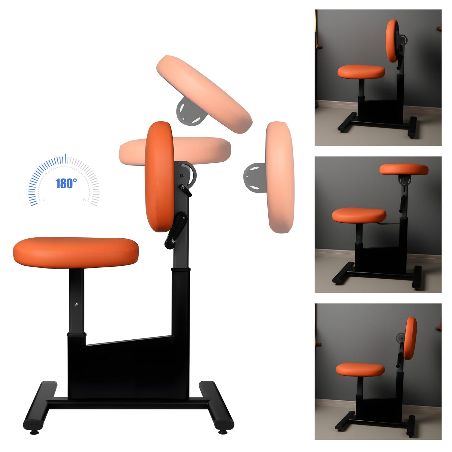Tuffking Professional Adjustable Tattoo Armrest Chair - 26 lb Lightweight, 30-40inch Backrest & 19-22inch Seat Height Adjustment, 18x25inch Tattoo Arm Rest for Tattoo Artists & Studios & Client