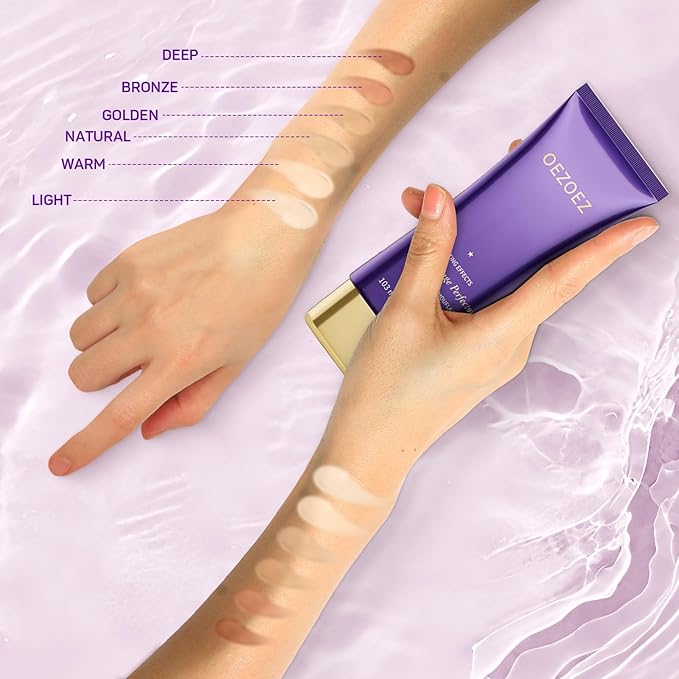 6 Colors Tattoo Cover Up Makeup with Brush – Waterproof Body and Leg Sleeve Foundation, Full Skin Coverage Bronzer & Scar Concealer Cosmetics (deep)