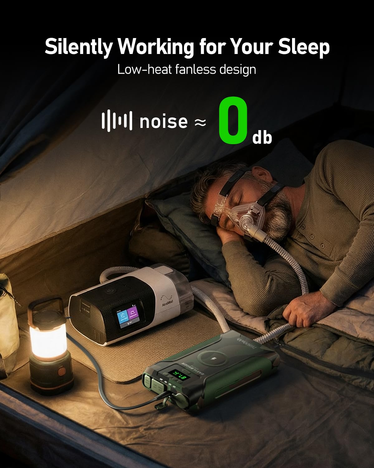 EASYLONGER ES720 PRO CPAP Battery Pack, 276Wh CPAP Power Supply for Emergency, Camping, CPAP Battery Backup for ResMed AirSense 11/10, AirCurve 11/10, AirMini, Luna TravelPAP, Philips DreamStation