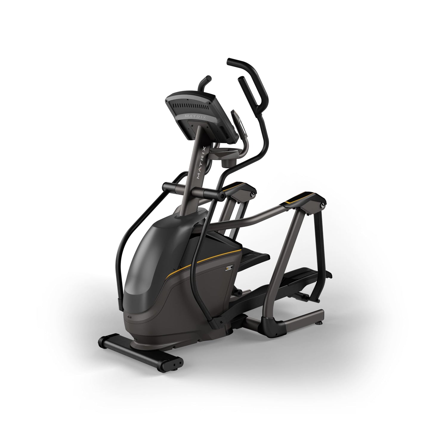 Matrix Fitness E50 Elliptical with XIR | 16" Touchscreen (WiFi+BT+HDMI) | Low Impact Workouts, Full Body Cardio, High Calorie Burn | Space Saving Compact Design, Suspension Elliptical