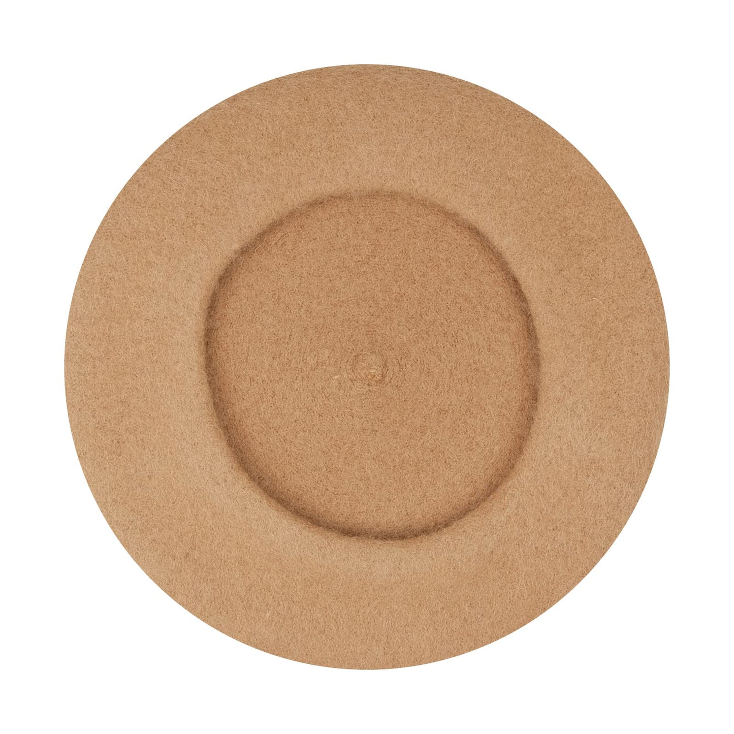 Gllutt Wool Beret Hat French Style Women Solid Color Thicken Warm Multiple Wear Ways 90% Wool (Camel)