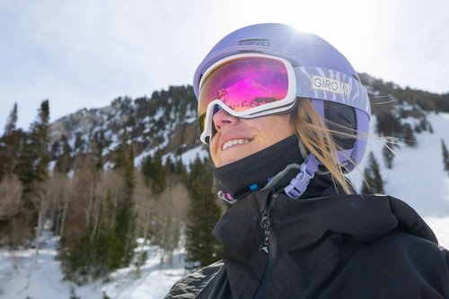 Giro Adult and Youth Balance II Ski and Snowboard Goggles - Light Mineral Thirds Strap with Vivid Royal Lens
