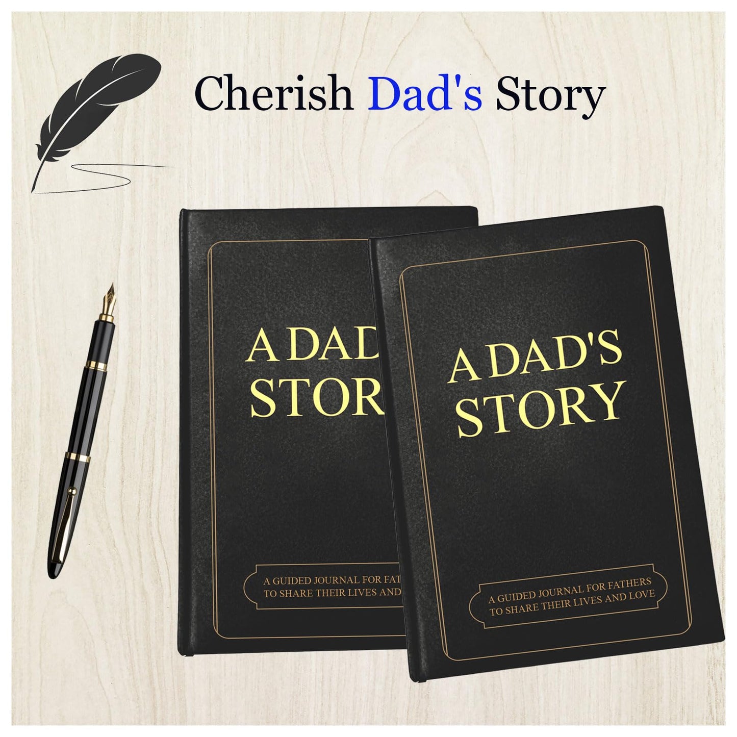 FYFTAK Dad's Life Story Journal | Meaningful Memory - Sharing Keepsake, Perfect for Father’s Day, Birthday & Christmas Gifts