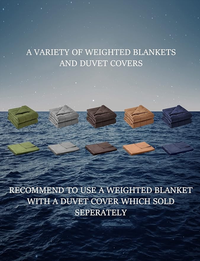 BB BLINBLIN Weighted Blanket Heavy Blanket for Cool & Restful Sleep, Premium Soft Material and Glass Beads (Navy Blue, 60''x80'' 25lbs), Suit for One Person(~240lb) Use on Queen/King Bed