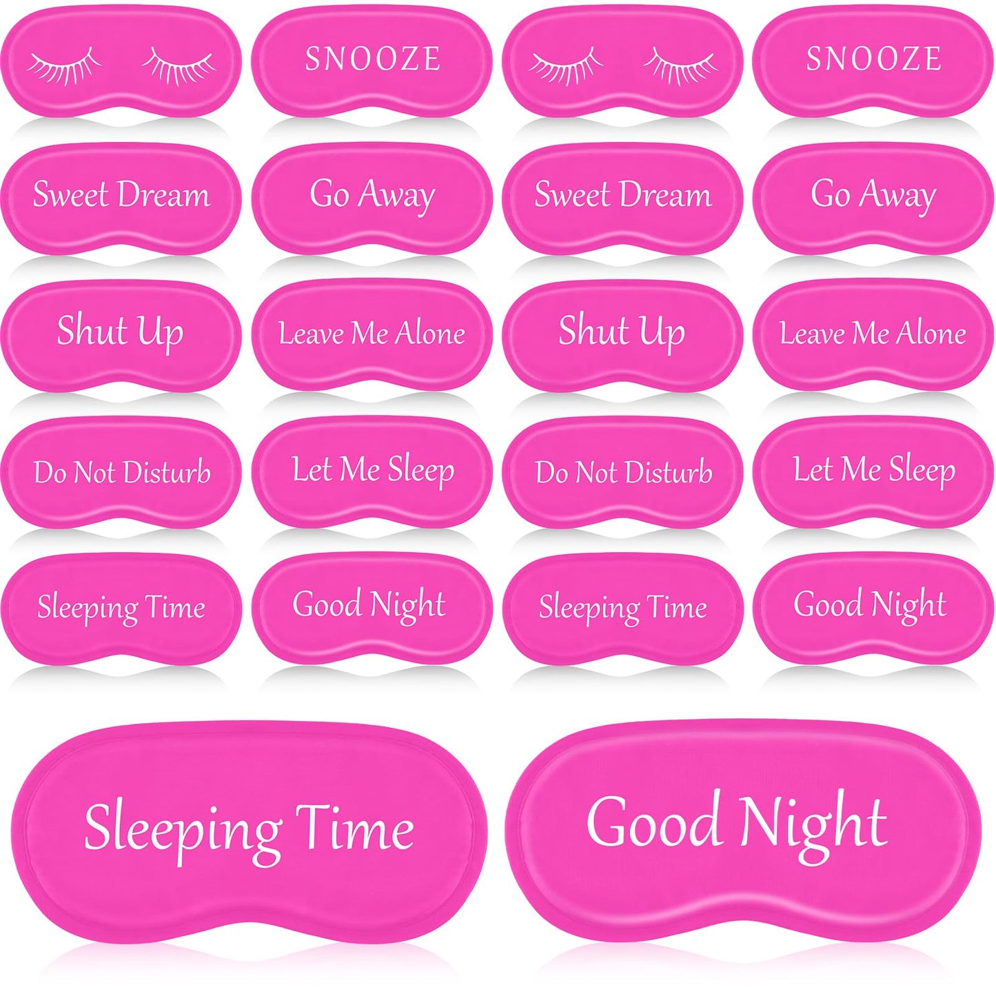 Eurzom 20 Pieces Funny Eye Sleeping Mask Bulk with Adjustable Strap Blackout Eye Sleep Mask for Night Blindfold Cover for Women Men(Rose Red)