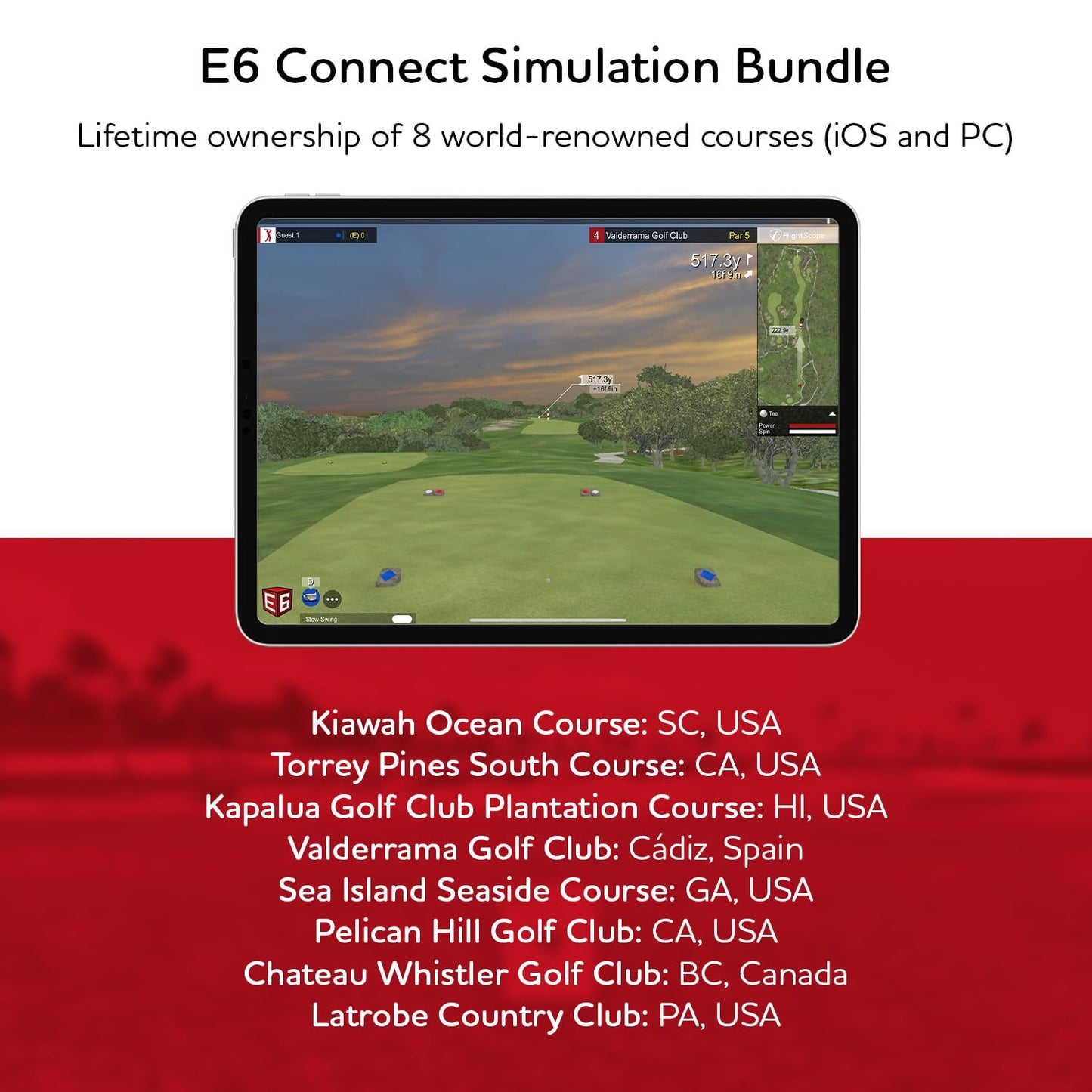 FlightScope Mevo Gen2 Portable Golf Launch Monitor and Simulator | 18 Swing Data Parameters, 8 E6 Simulation Courses, GPS Overview and Shot Tracer | Indoor and Outdoor, Signature Series Gift Bundle